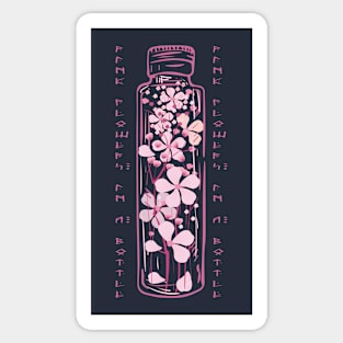 Pink flowers in a bottle Sticker